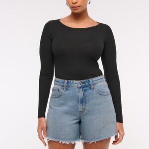 Abercrombie High Rise Curve Love Dad Shorts